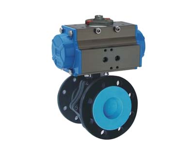 Pneumatic carbon steel flanged ball valv
